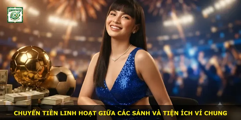 Chuyển tiền linh hoạt giữa các sảnh và tiện ích ví chung