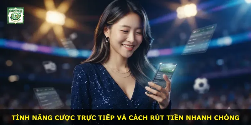 Tính năng cược trực tiếp và cách rút tiền nhanh chóng